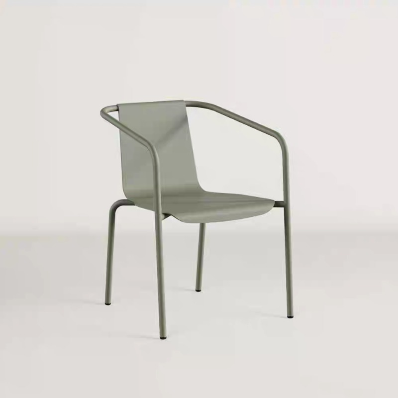 Outdoor Furniture Metal Chairs - İskandinav Tarzı Veranda Takımı Uzun Masa