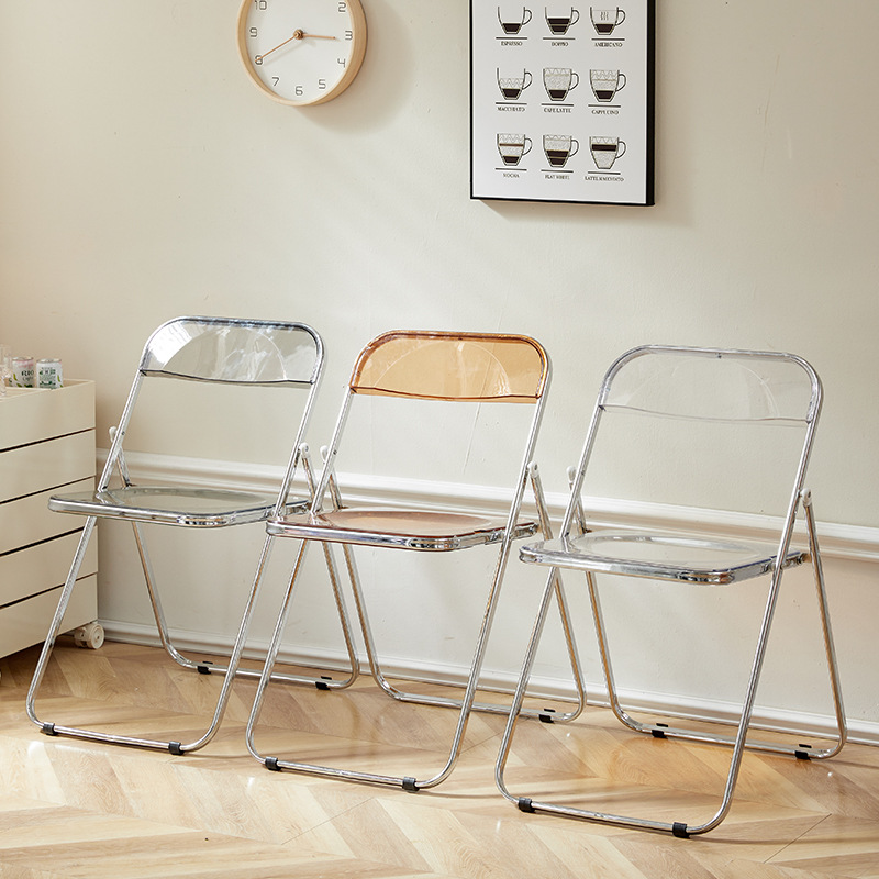 Outdoor Furniture Metal Chairs - giyinme sandalyeleri, basit akrilik katlanır yemek