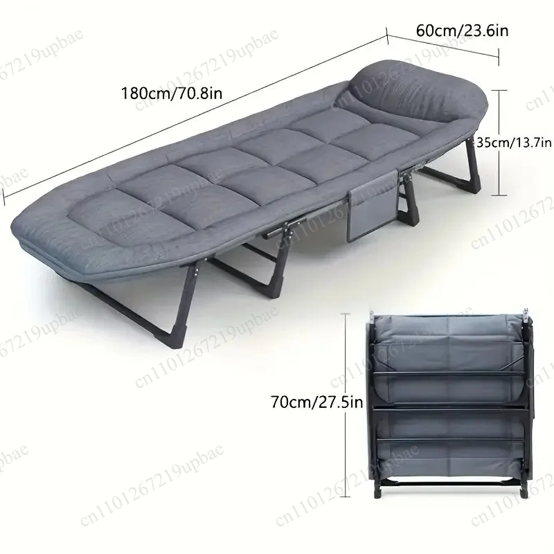 Outdoor Furniture Metal Chairs - Taşınabilir Katlanır Uyku Yatağı Ağır Hizmet