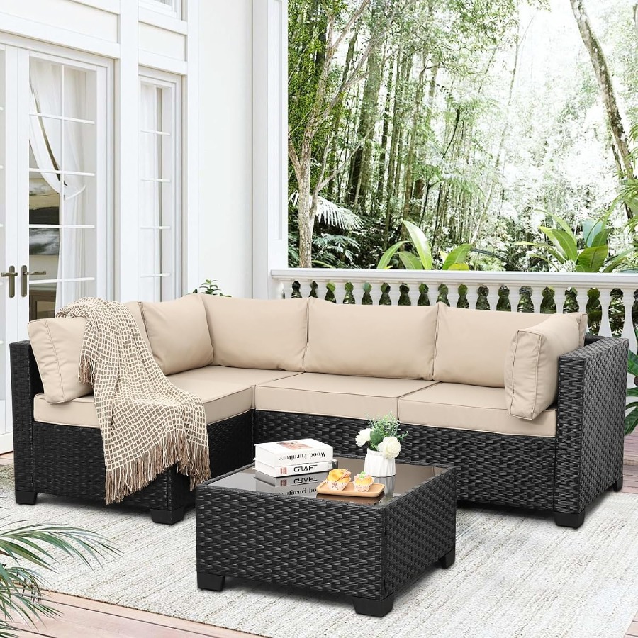 Outdoor Furniture Metal Chairs - Dış Mekan 5 Parçalı Veranda Mobilya