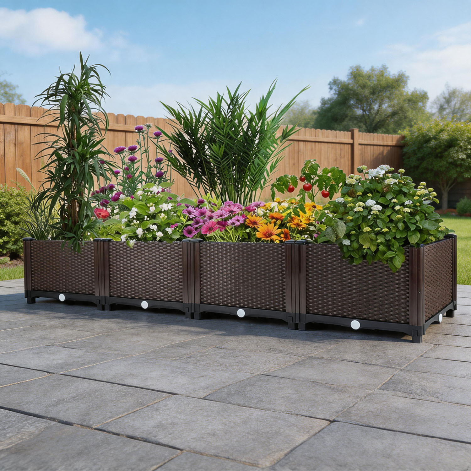 Outdoor Daybed Furniture - Kendi Kendine Sulanan Yükseltilmiş Bahçe Yatağı