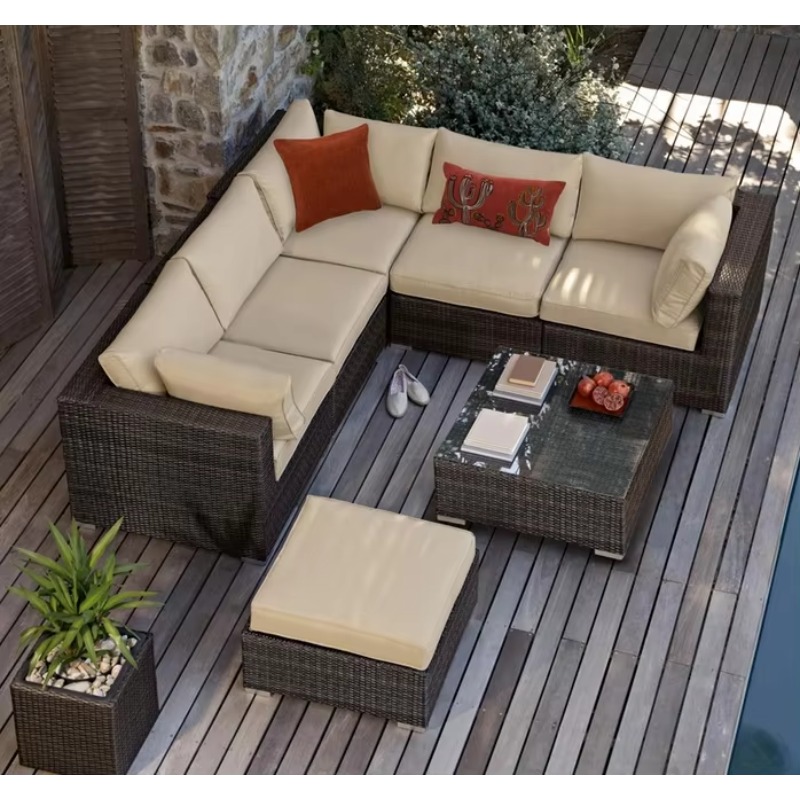 6 Kişilik Küçük Bahçe Köşe Kol - Outdoor Furniture Luxury incelemesi ve fiyatı