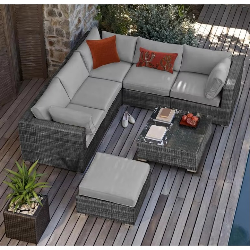 6 Kişilik Küçük Bahçe Köşe Kol - Outdoor Furniture Luxury incelemesi ve fiyatı