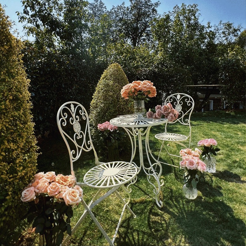 Fransız Vintage Demir Masa ve  - Outdoor Furniture Metal Chairs incelemesi ve fiyatı